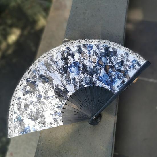 

Складной веер, элегантный кружевной веер, красивый веер Cheongsam для фотосъемки, украшение для танцевальных выступлений