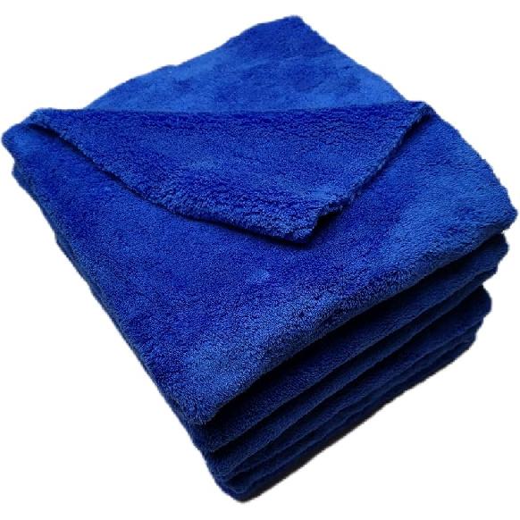 Plush Edgeless Microfiber Towel For Car, Soft Drying Wash Detailing Buffing Polishing Towel, 500 GSM 6PACK 16 X 16Inches (Black, 6Pack) 6Pack