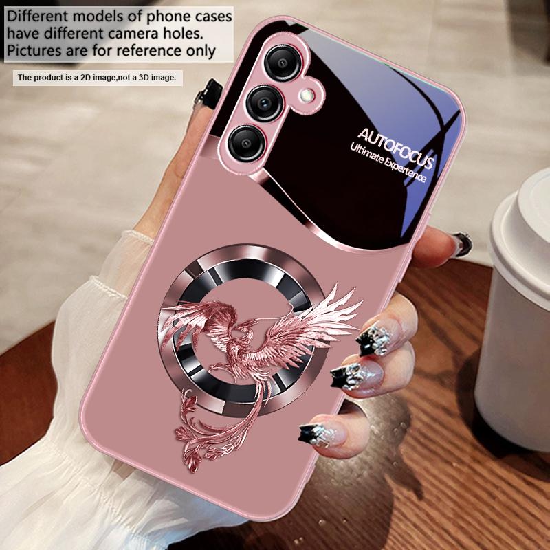 Handsome Pink Phoenix For Samsung A73 72 71 A70 56 55 54 A53 52 51 A50 42 A35 A34 33 32 31 26 25 24 23 22 30 glass phone case