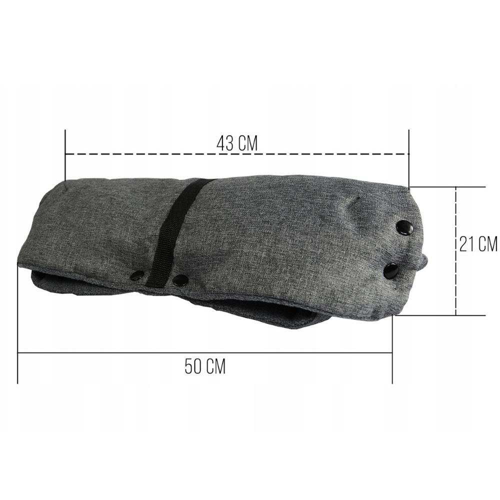Luva-muff de fleece grossa e quente para carrinho de trenó, inverno, universal