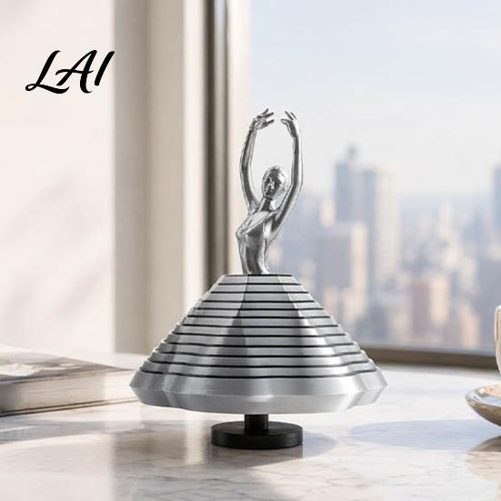 Stress Relief Fidget Toy Ballet Dancer Toy Spinning Ballerina Figurine 3D Printed Desk for Office Home Lovers Gift Anxiety Decor