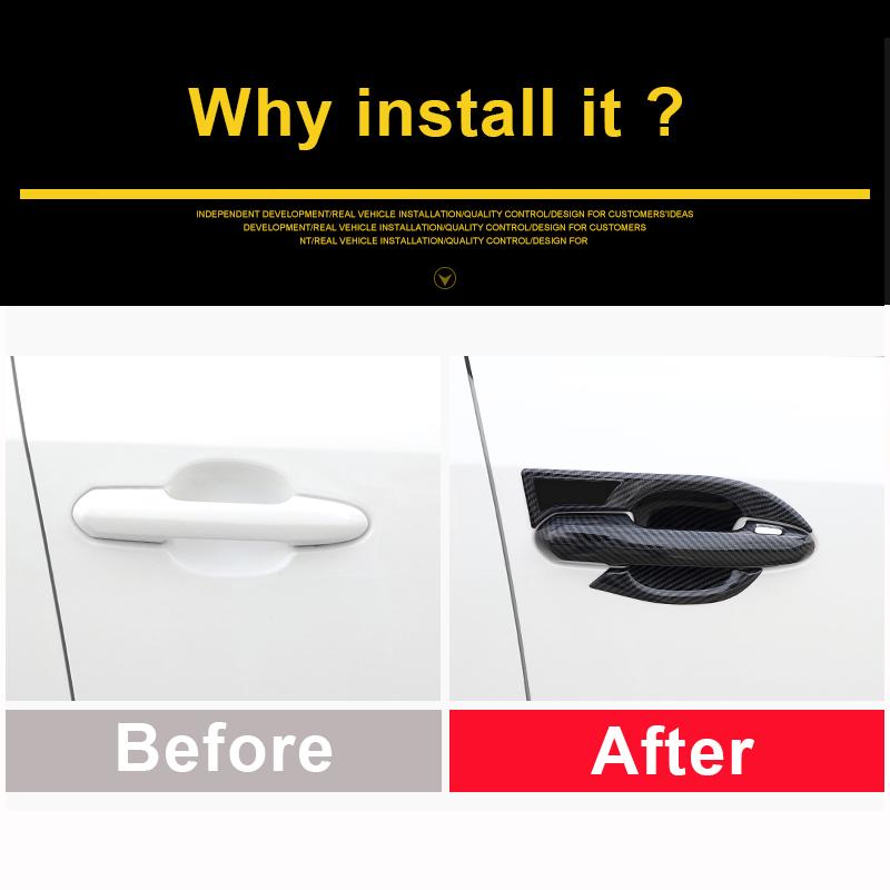 For Toyota RAV4 XA50    2022 Car External Outer Door Handle Bowl Catch Cover Protection Trims Stickers Accessories