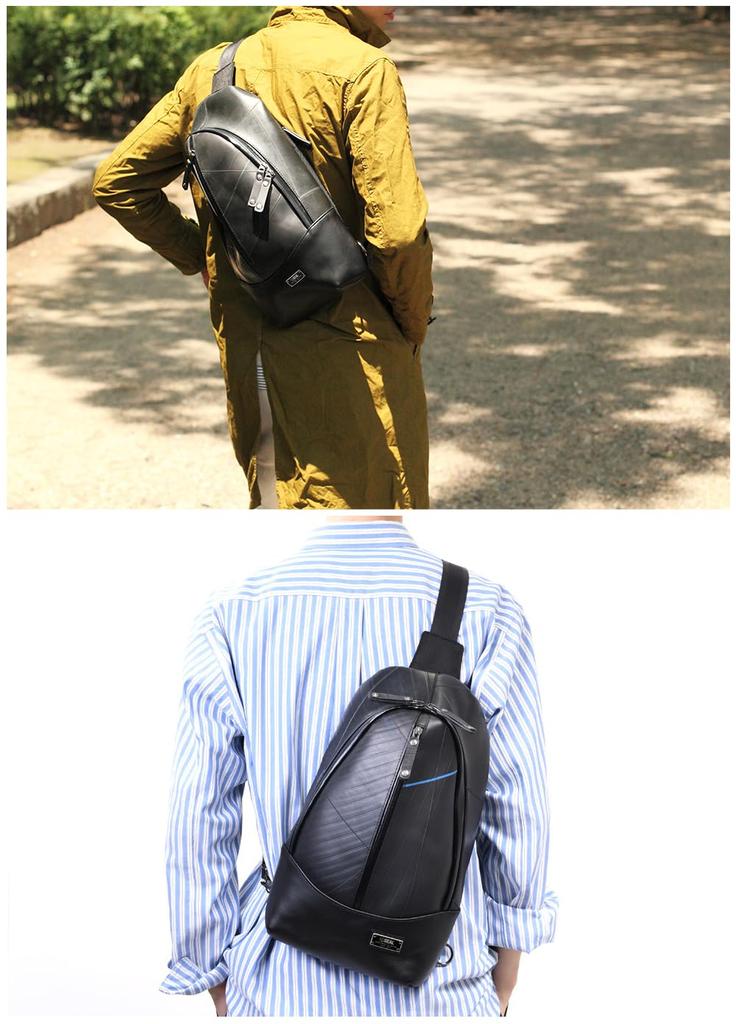 Designer Body Bag for Crossbody Made in [SEAL] Men, One-Shoulder Bag, Bag, Waterproof, Outdoor, Japan, PS-056BK