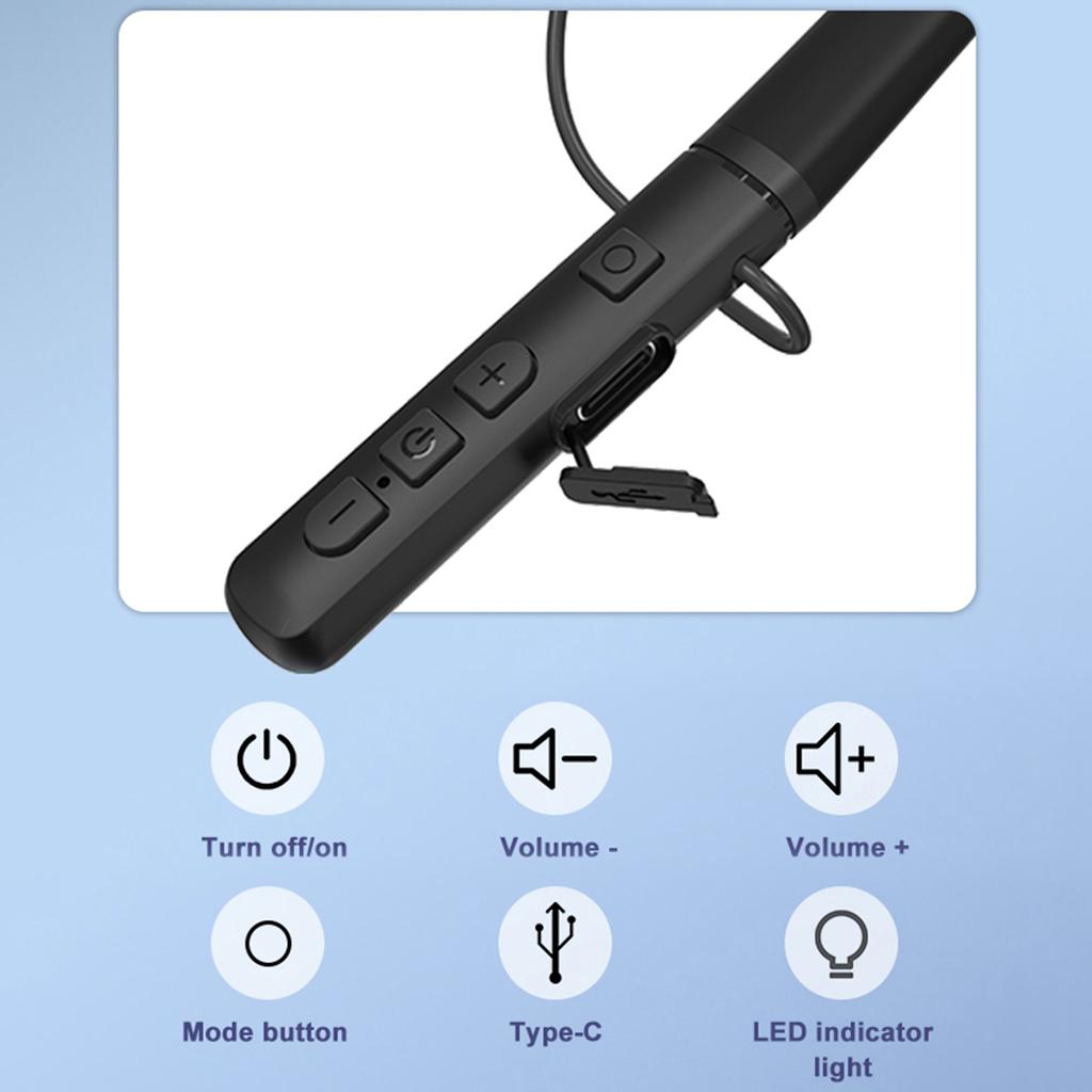 2in1 Neckband BT Wireless Earphones Hearing Aid Rechargeable Earphones and Hearing Aids Noise