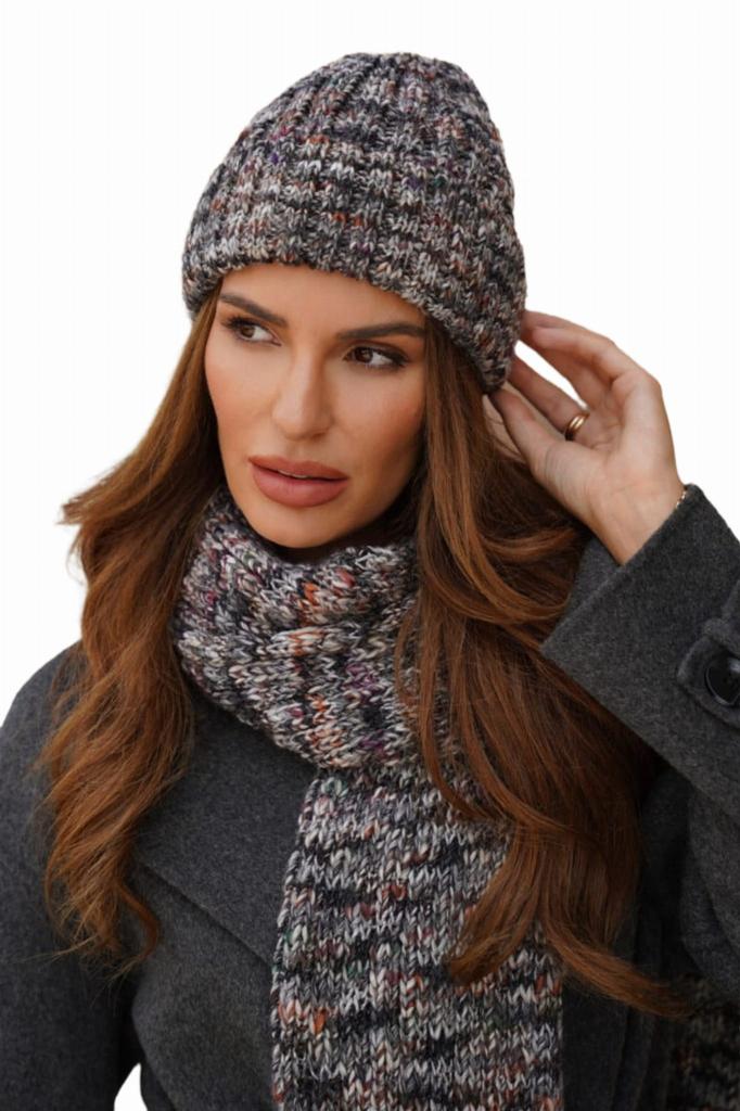 Winter Hat In Interesting Colors Graphite Shade Kamea-Hasu