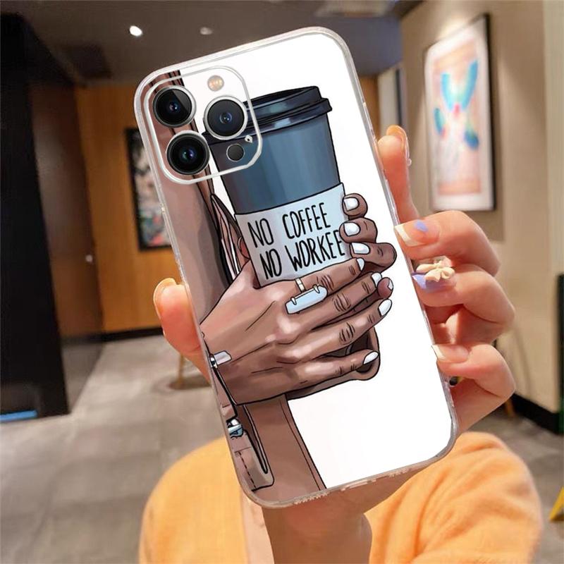 

Phone Case For iphone 17 Air 17 Pro Max 16 15 14 13 Pro Max 15 16 Pro 15Plus OK but first coffee iphone 13