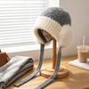 Solid Color Plush Earflap Cap Premium Plush Fluffy Warm Hat Winter Knit Hat  Chilly Days