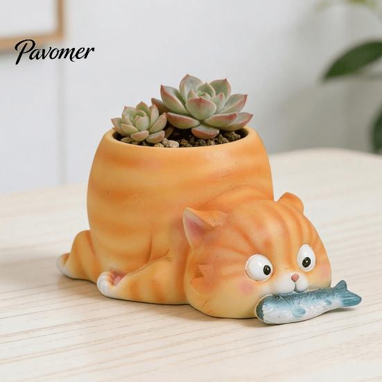 Katzen Gras Anzuchtschale für Fensterbank Fische Essens-Anzuchtschale, Niedlicher Blumentopf mit Drainage, Lustiges Entzückendes Gartendekoration Corgi Sukkulenten, Innen