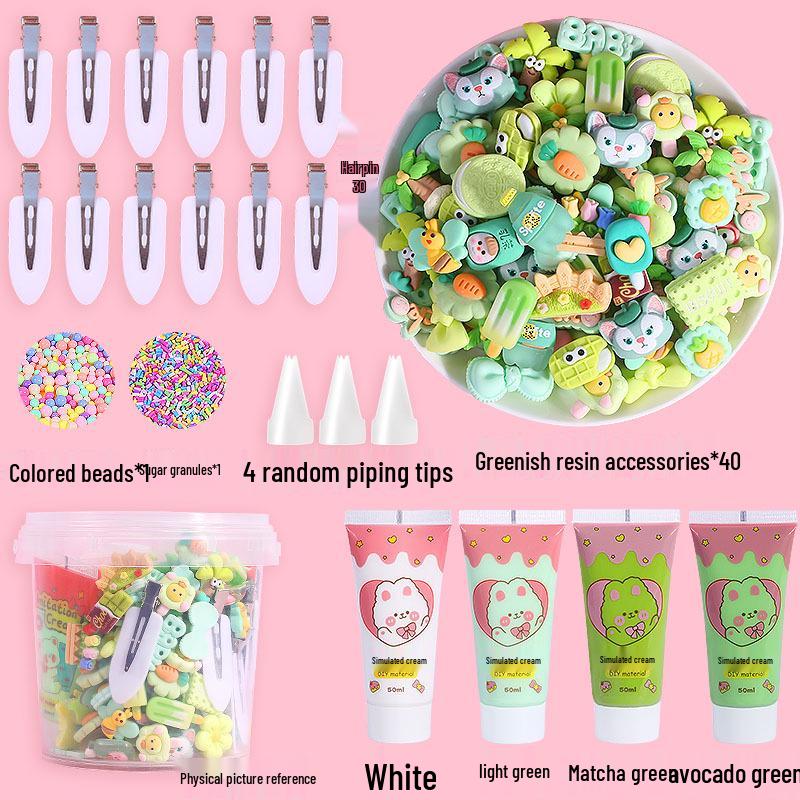 Dziecięcy zestaw do samodzielnego robienia spinek do włosów: Urocze żywiczne akcesoria do ręcznie robionych spinek do włosów