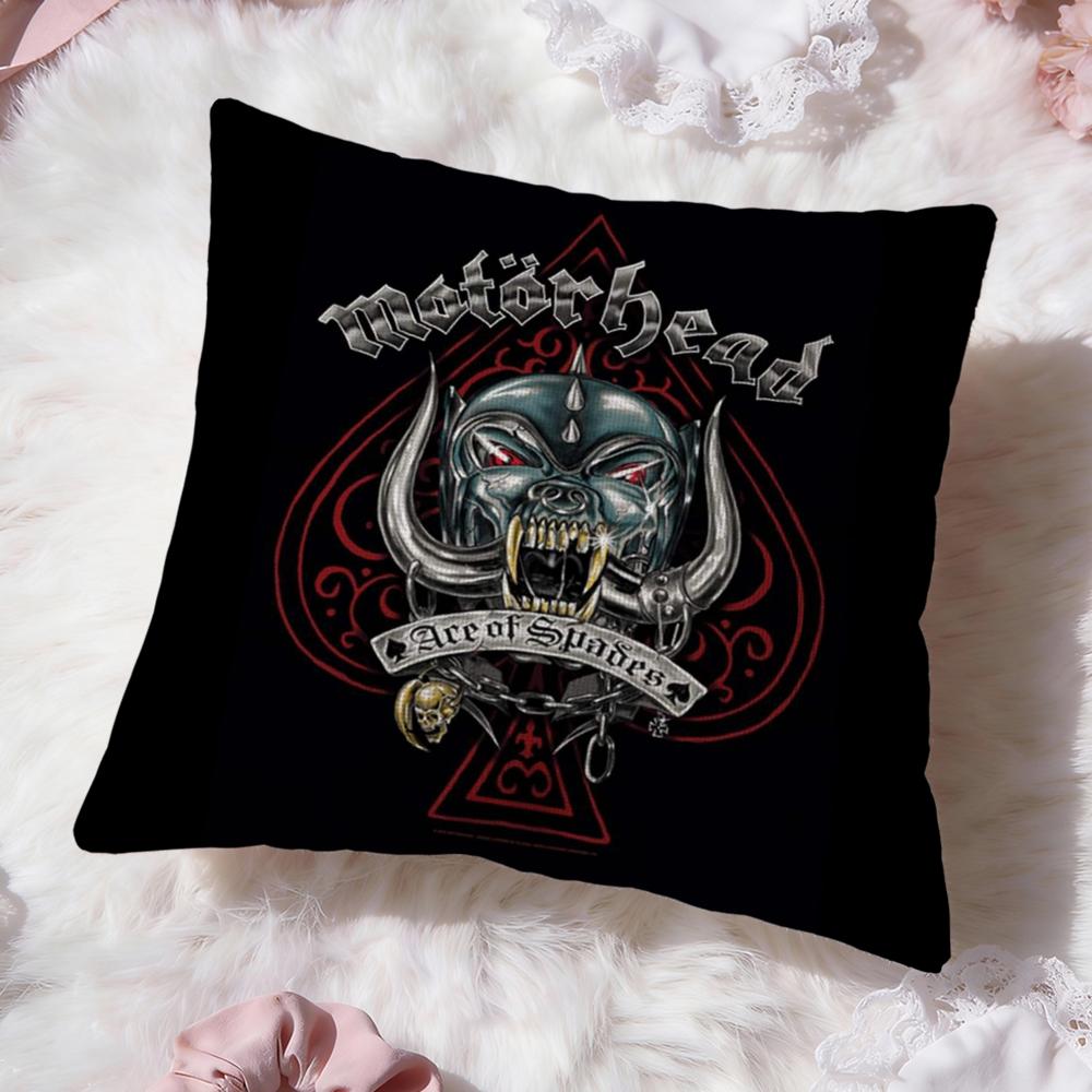 Rock Band Motorhead Cushion Cover Premium Comfort Reversible Pillow Cove -Two in One Design for Any Room & Car Interior