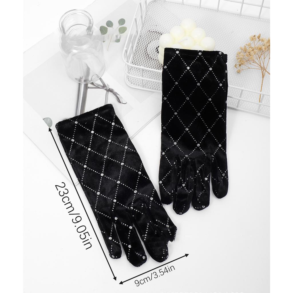 Women Long Velets Gloves Sunblock Full Finger Bridal Gloves Opera Evening Wedding Party Prom Cosplay Mitten