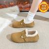 Fleece Thickened Versatile Thick-soled Snow Cotton Shoes Women's Warm Outer Birkenstock Fluffy Shoes