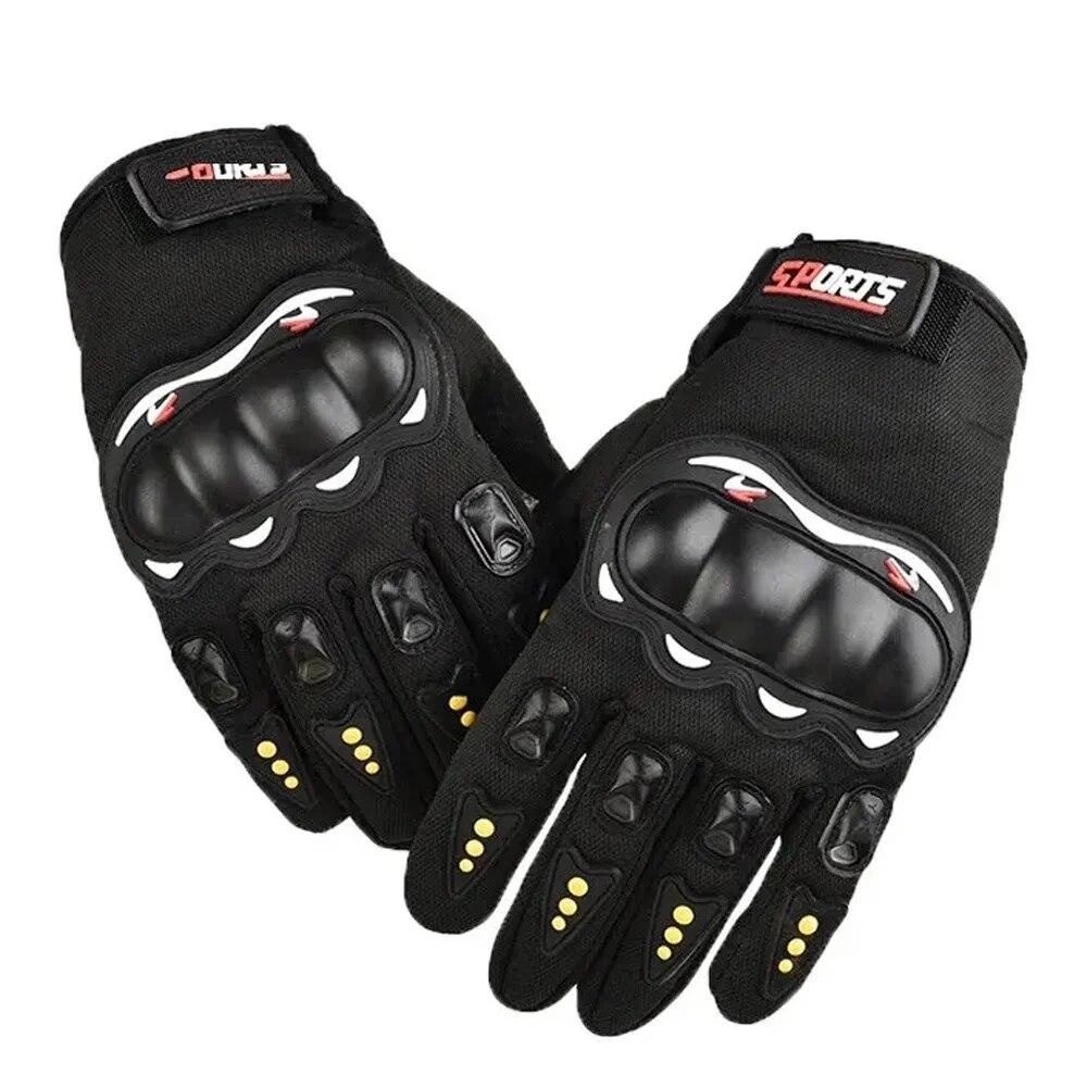 

Мотоциклетные перчатки с полным пальцем, мужские, для сенсорного экрана, для спорта на открытом воздухе, для езды по бездорожью, для езды на велосипеде, защита от падений, мотоциклетные перчатки с защитой пальцев чёрный