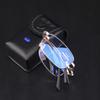 Portable Multifocal Reading Glasses Vintage Anti-blue Light Bifocal Eyewear for Men Women Far Near Sight with Leather Box