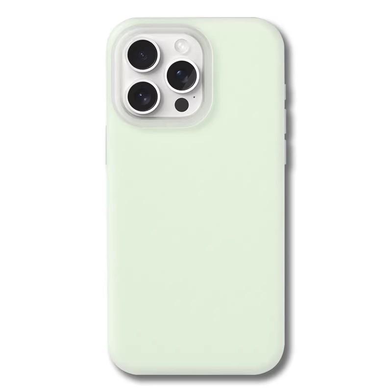 Liquid Silicone Phone Case IPhone 16 Pro Max 15 13 Shockproof Soft TPU Cover With Precise Cutout Minimalist Style