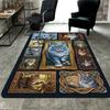 Feline Fantasies Pattern Rug Floor Mat for Living Room or Bedroom Soft and Comfortable Carpet a Gift for Birthday and Holiday.