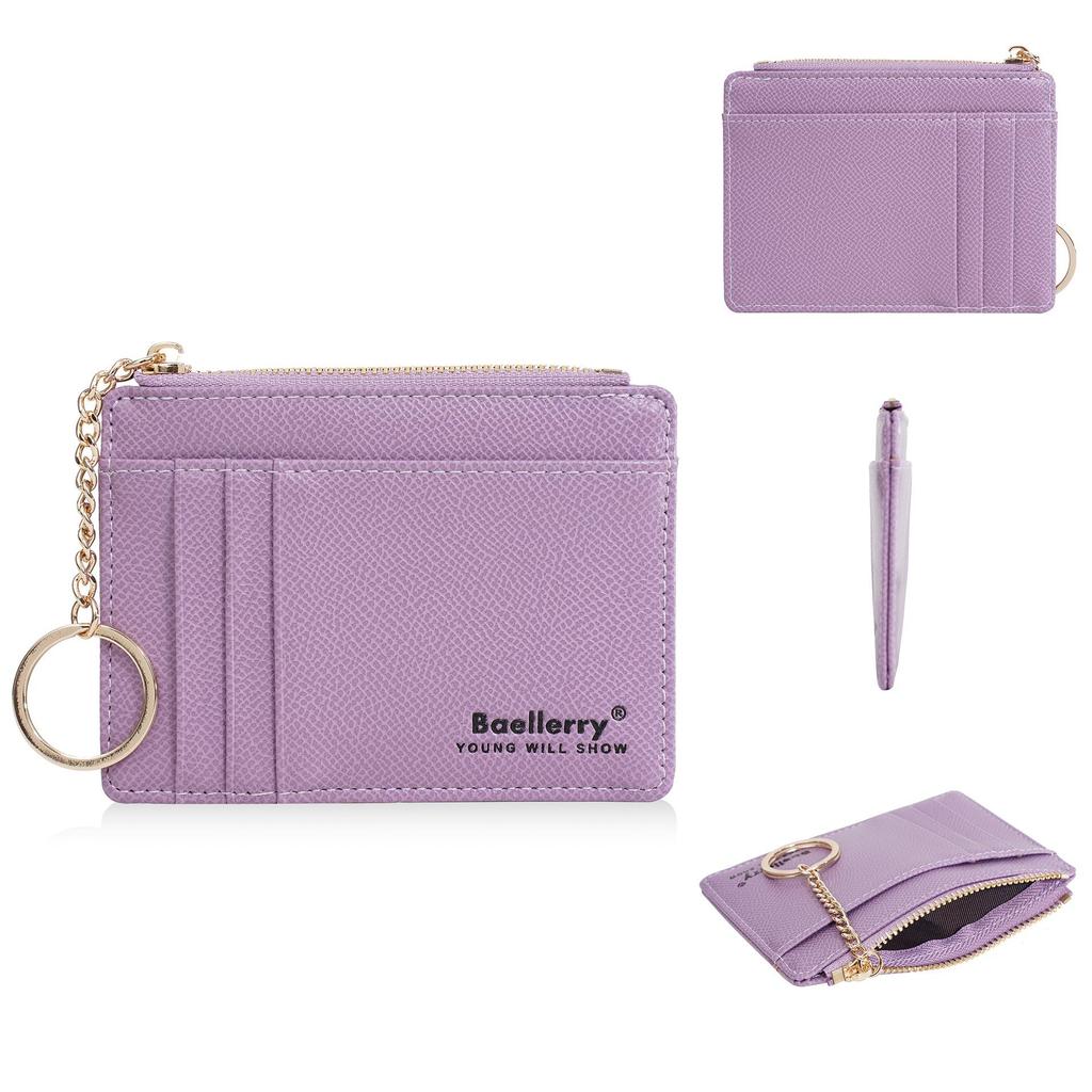 Cartera Delgada para Mujer con Múltiples Ranuras para Tarjetas y Billetera para Monedas
