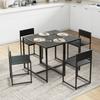 Dining Table And Chairs Set 2 Dining Room Sets Rectangular Space Saving Table And 2 Chairs For Compact Kitchens Steel Frame Black