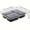 Lunch Boxes Compartments with Lids Disposable Bento Boxes Kitchen Storage Bento Fruit Takeaway Food Containers