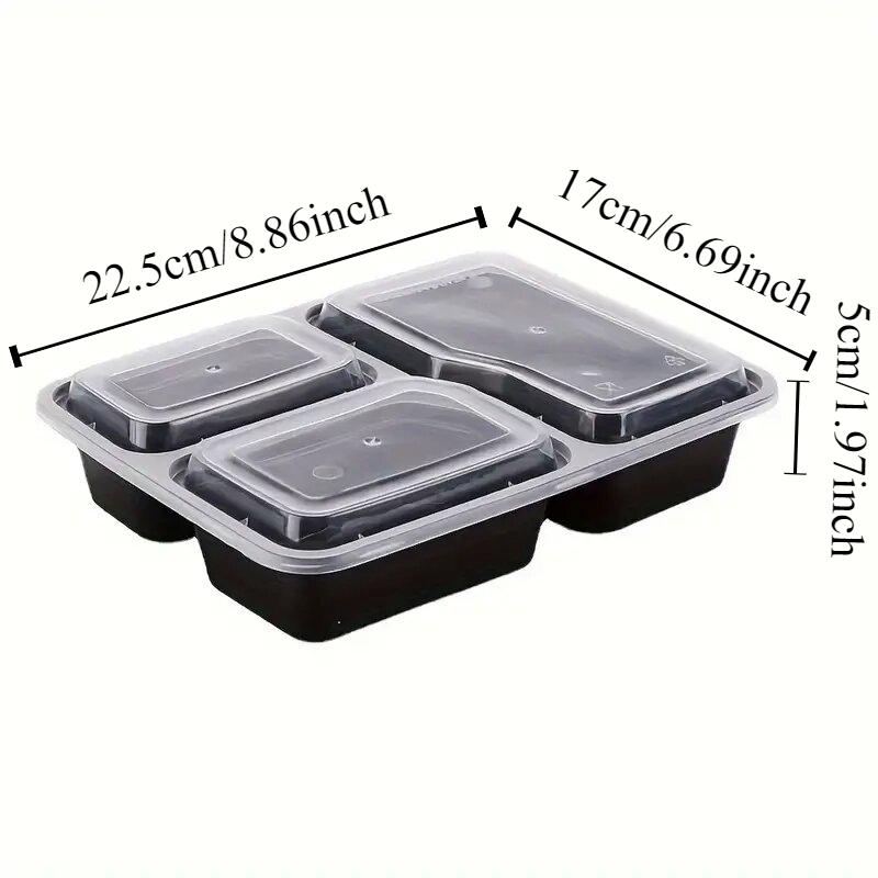 Lunch Boxes Compartments with Lids Disposable Bento Boxes Kitchen Storage Bento Fruit Takeaway Food Containers