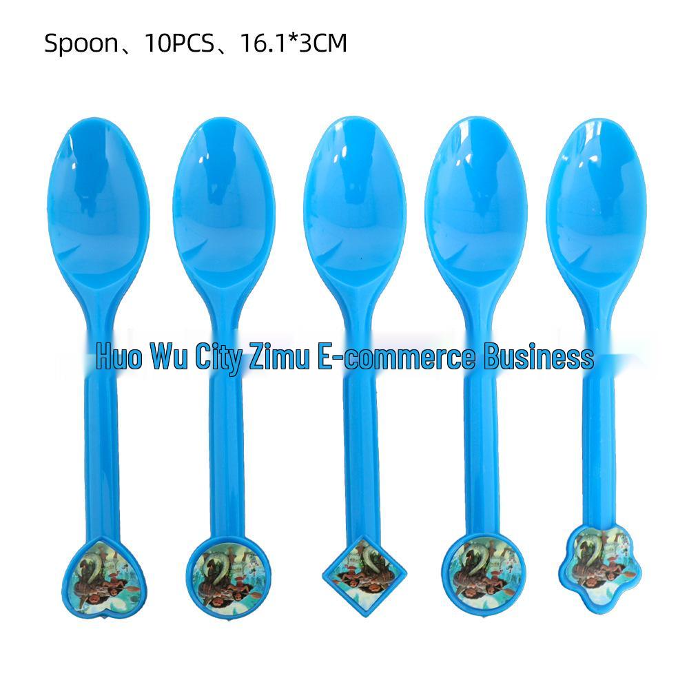 Moana Princess Birthday Tableware Set: Plates, Cups, Napkins, Banner Decoration Supplies