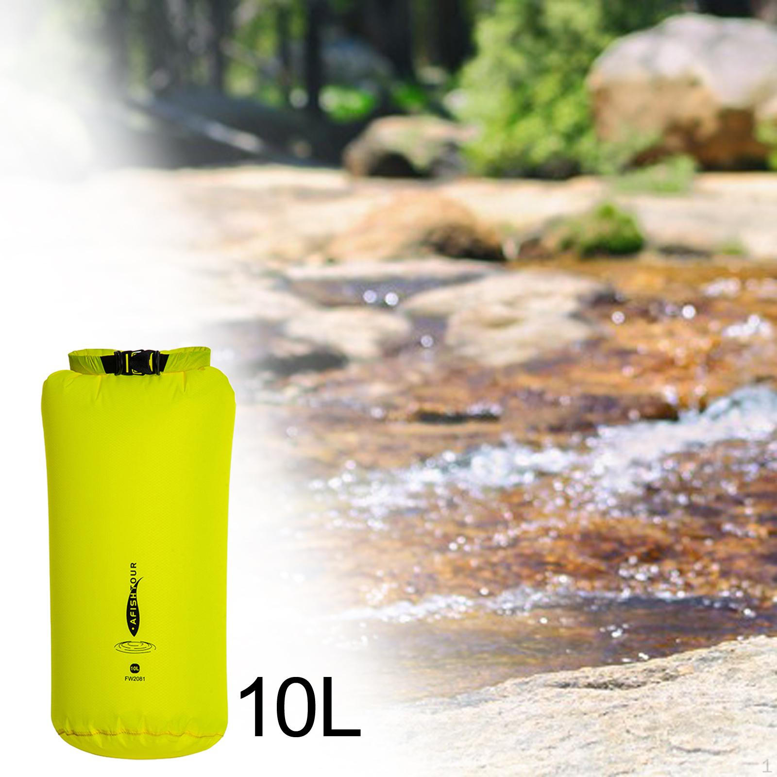 

70D Nylon Cloth Waterproof Dry Bag Keeps Gear Wet Pouch for Camping, Outdoor, Sailing, Swimming, Yellow 8x8x20inch