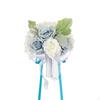 Bridal Bouquet Compact with Ribbons Round Flowers for Brides, Bridesmaids, Weddings