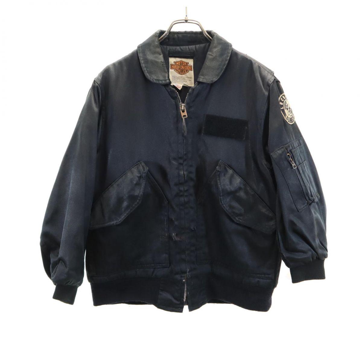 

HARLEY DAVIDSON 80-е Сделано в США Куртка из нейлона с длинным рукавом S Серия Black Мужская Б/У