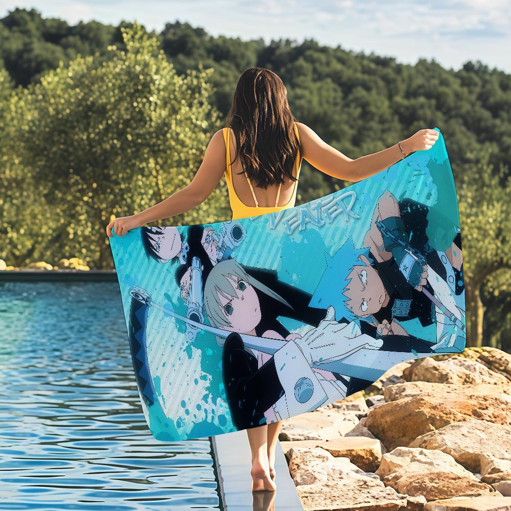 Anime Soul Eater Towel Quick Drying Beach Towels Are Suitable For Swimming Pools Camping Yoga And The Gym