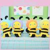 Adorable Cartoon Bee Keychain Plush Toy Cute Soft Crystal Velvet Bag Charm
