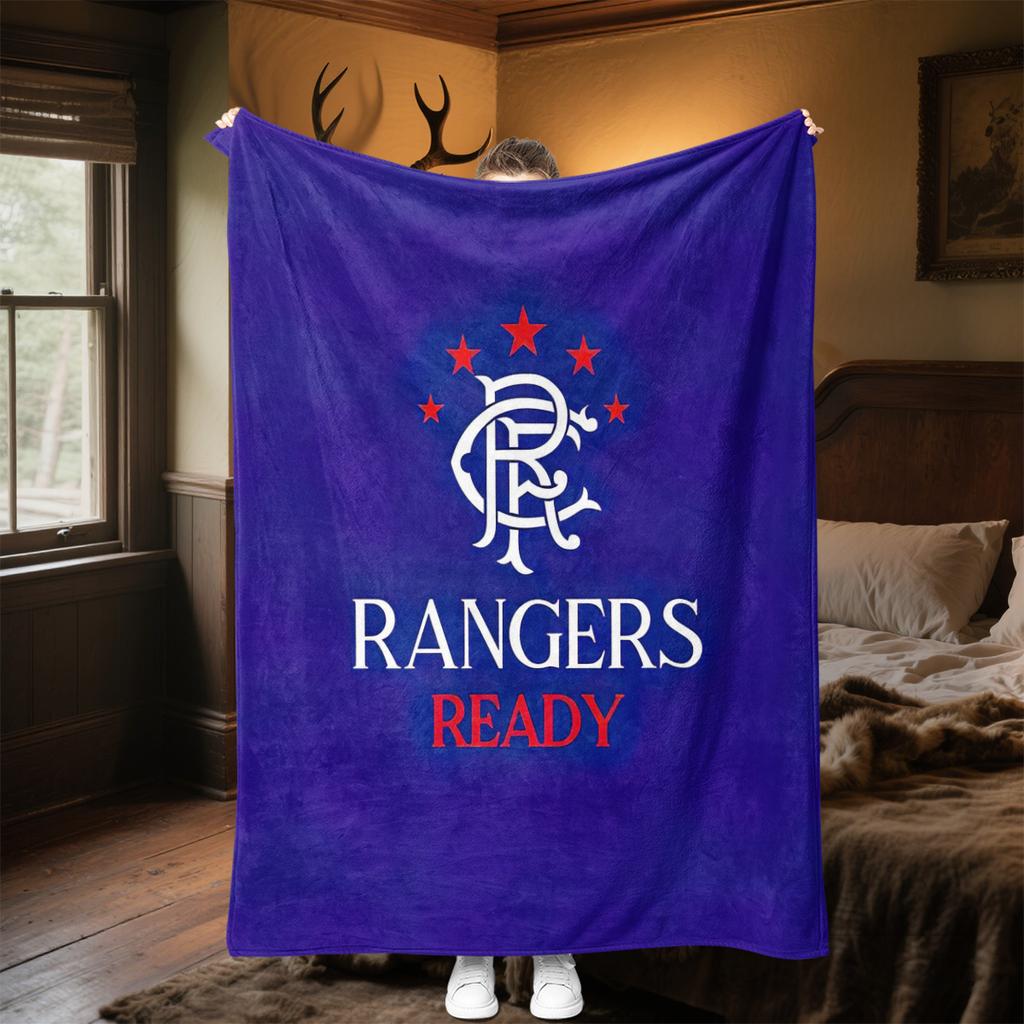 1PC Rangers Fc Blanket Perfect All Seasons Soft Comfortable Sofa Office Travel Home Use Great Gift Idea