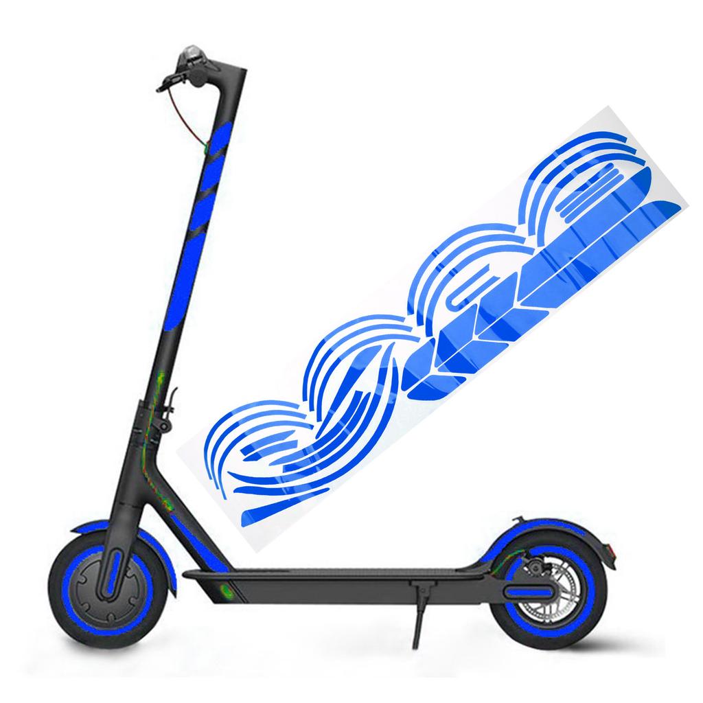 Electric Scooter Reflective Stickers Waterproof Scooter Decal Wheel Hub Protective Reflective Sticker Scooter Parts