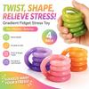 Thermochrome Twist Tangle Fidget-Puppe Elastisches sensorisches Puzzle zur Stressbewältigung Fokus Spielerisches Desktop-Gadget Leckerbissen für Erwachsene