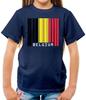 Belgien Barcode-Stil Flagge - Kinder T-Shirt - Brüssel Belgische Flaggen Land