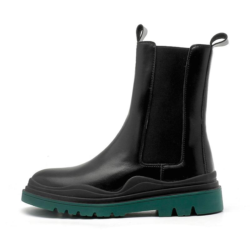 

2024 новые ботинки Martin мужские кожаные модные высокие ботинки-сигареты модные осенне-зимние бархатные ботинки Chelsea мужские кожаные ботинки 44