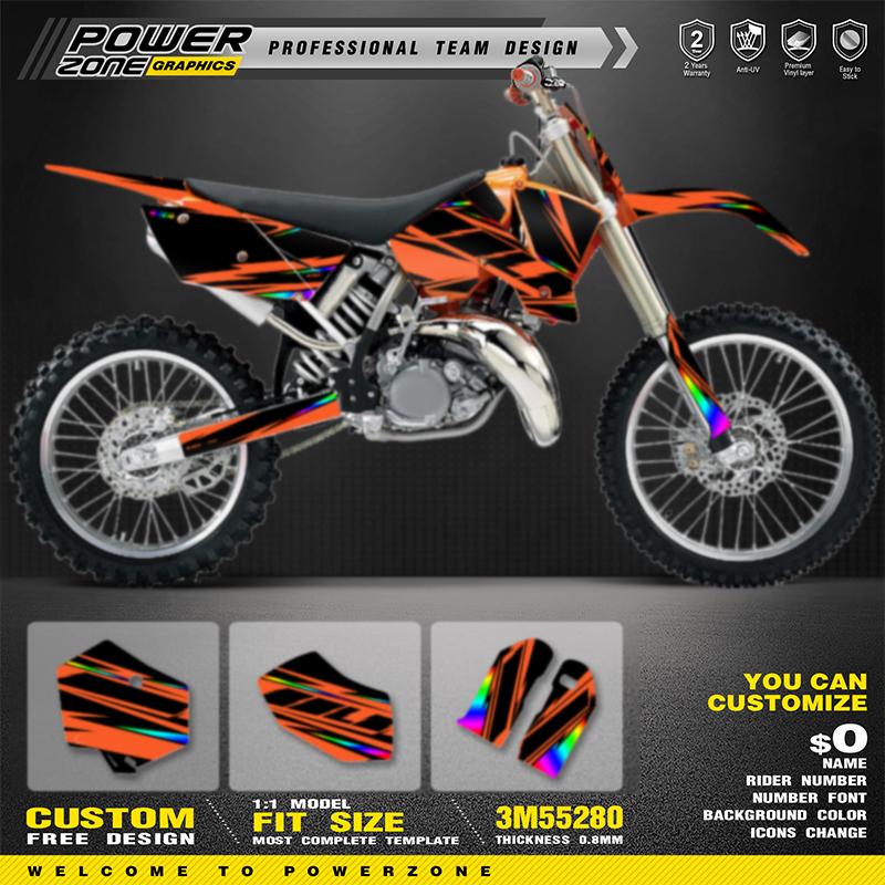 PowerZone Custom Team For KTM 2003 2004 SXF 2004 EXC Motorcycle  Graphics Decals For 3M Stickers Kit  Stickers 012