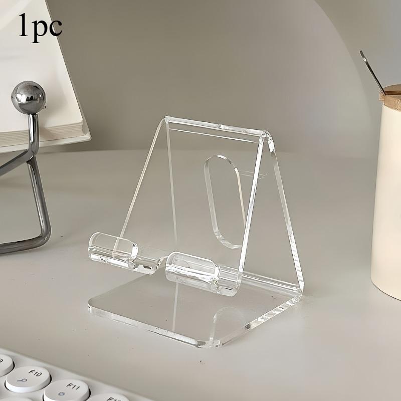 Acrylic Transparent Minimalist Ins Foldable Phone Holder Desktop Lazy Tablet Stand For iPhone iPad Galaxy Tab Smartphone Bracket
