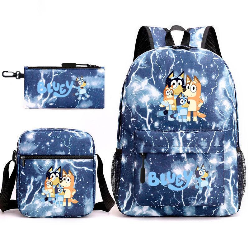 New Product, Bruwangwang Student Schoolbag, Fashionable and Popular, Backpack, Shoulder Bag, Pencil Bag, Three-piece Set.
