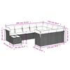 Vidaxl 11-Cz. Garten-Sitzgruppe, Kissen Schwarzer Rattan Pe