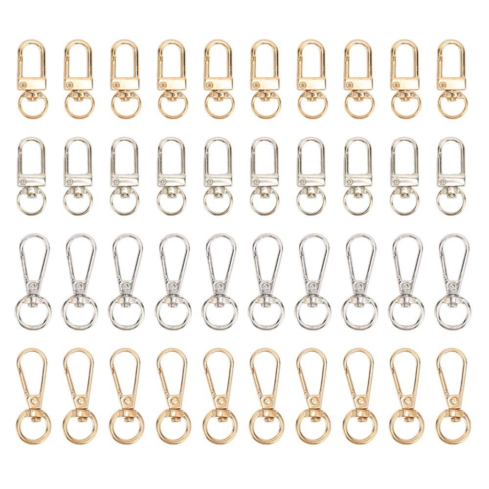 

40pcs Purse Making Gold Lobster Clasps Silver 41×36MM Swiveling Clasps Zinc Alloy 34×13MM Lobster Claw Clasps Purse