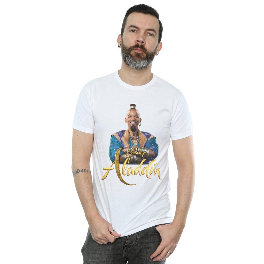 Disney Mens Aladdin Movie Genie Photo T-Shirt