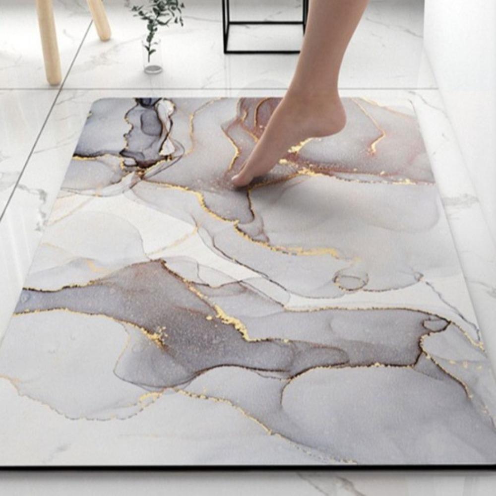 

2 шт. Nordic Luxury Bronzing Marble Diatom Mud Коврик для пола в ванной комнате Впитывающий коврик для двери 40*60cm