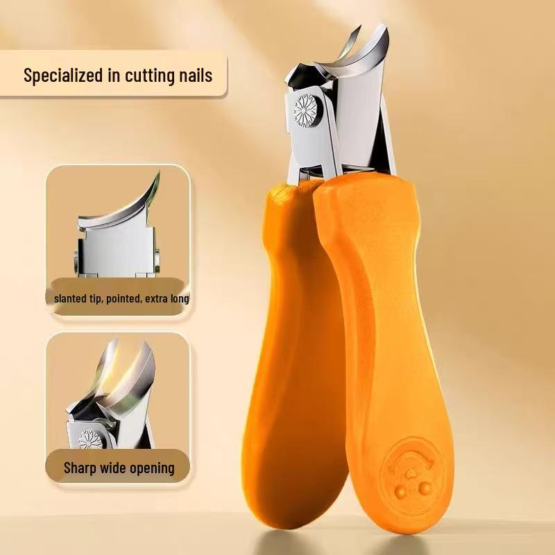 Slanted Edge Ingrown Toenail Clipper Set with Anti-Splash Pointed Clippers, for Home Manicure Use