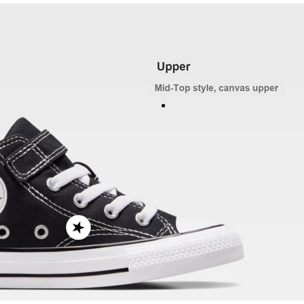 Converse All Star Canvas Comfortable Versatile Mid-Top Kids Canvas Shoes Kids sneaker Black White A04823C