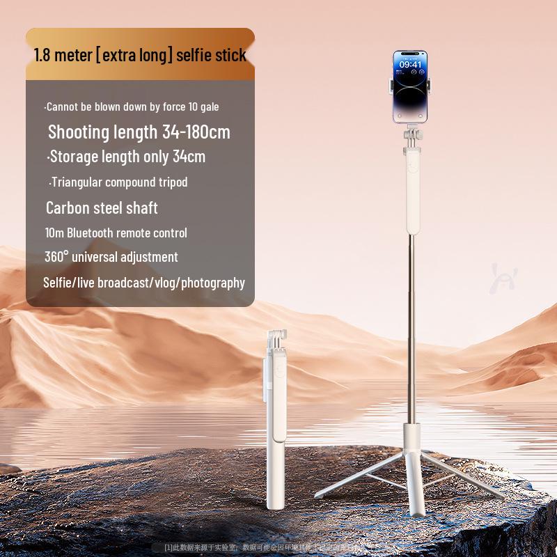 

R16 Selfie Stick with Built-in Fill Light - Ideal for Live Streaming, Vertical Shooting, and Travel.