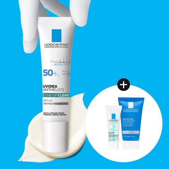 La Roche Posay Uvidea Anthelios Tone-Up Clear 30ml Promotion (+Epa Foam 15ml+DUO+M Essence 3ml Free)