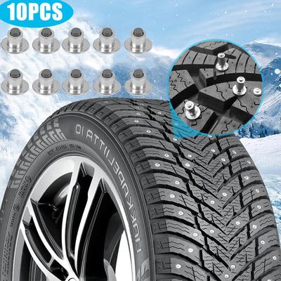 Tire Anti-Slip Studs for Motorcycle Bike Car Trucks Bicycle Shoe Soles Snow Alloy Nails Universal Winter Snow Spikes Tyre Cleats