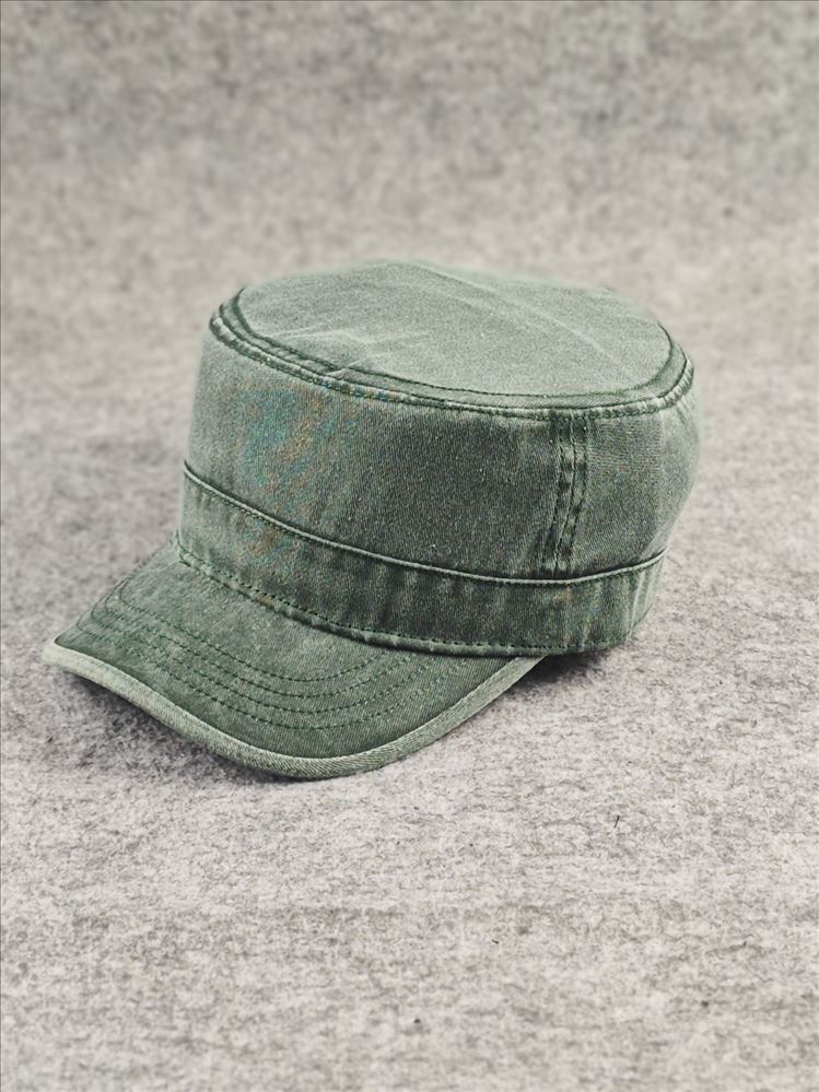 New four seasons pure cotton retro big head circumference flat top hat men and women hikers outdoor washed soft top hat tide