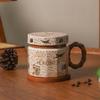 Creative Retro Ceramic High-Value Drinking Cup Light Luxury Gift With Lid Coffee Cup Personalized Cup