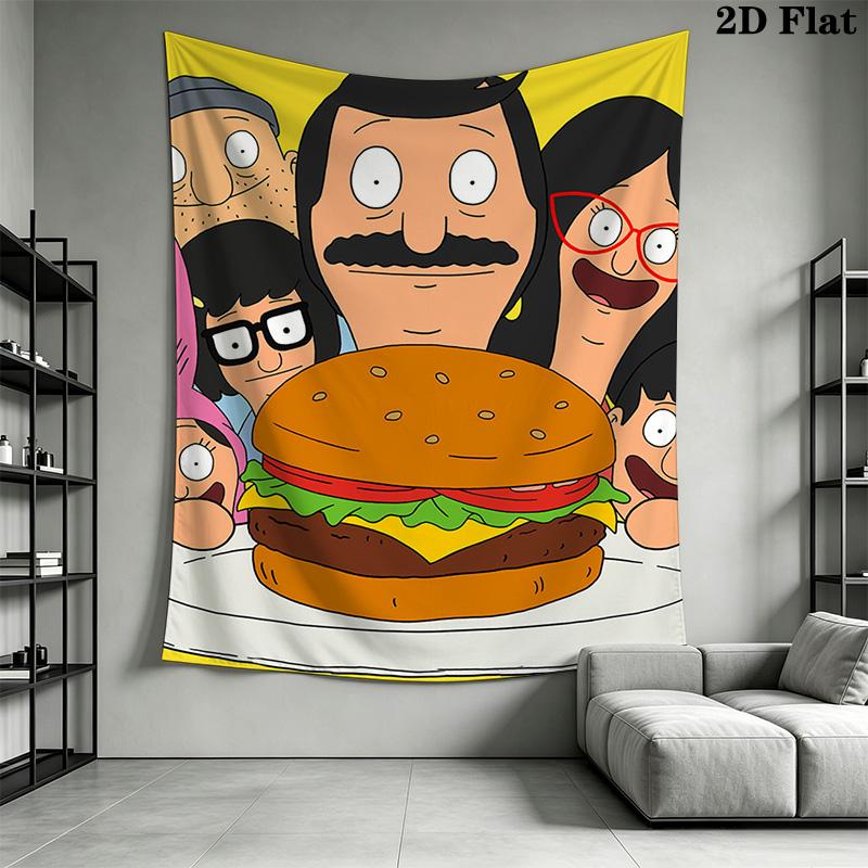 Giant Burger Pattern Home Decor Tapestry, Wall Hanging, Decorative RV Wall Cloth.MGT0918144